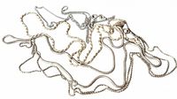 Pile view showing all four sterling chains