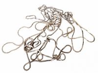 Tangled view of all four sterling chains
