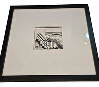 Front view of framed Jan Montyn print showing mat and artwork