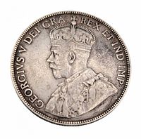 Obverse showing King George V portrait and legend