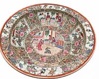 Top view showing full interior decoration and rim