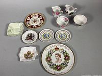Group shot of all ten bone china items