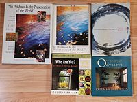 All five hardcover books laid out