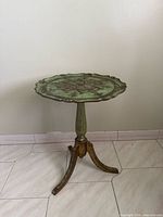 Full view of table showing shape, color and base