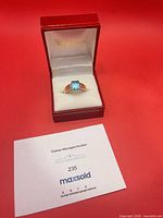 Ring in presentation box showing overall design