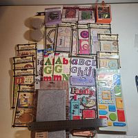 All chipboard items spread out for overview