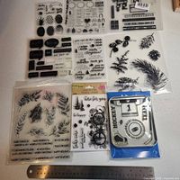 All nine stamp sets laid out for overview