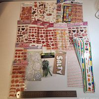 All 26 sticker packs laid out