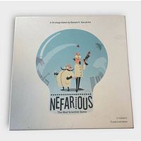 Front of Nefarious game box showing title and artwork