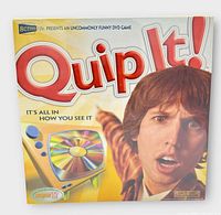 Front of sealed Quip It! game box showing title and artwork