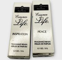 Front of boxed Inspiration and Peace fragrance beads