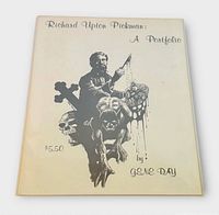 Front of portfolio envelope showing title, art, price