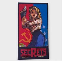 Front of Secrets game box showing artwork and title
