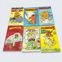Front covers of all six Heathcliff comic paperbacks