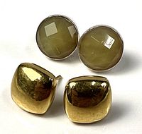 Both pairs of earrings front view