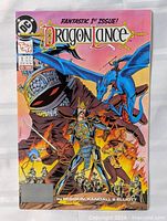 Front cover of Dragonlance #1 comic showing art and logos