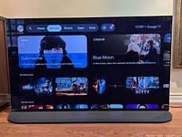 Front view of Sony Bravia XR displaying Google TV home screen