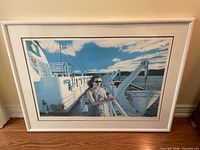 Full view of framed print showing artwork, mat, and frame