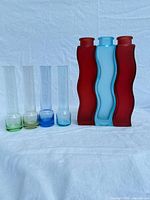 Group view of all seven vases