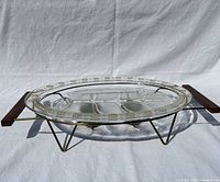 Platter on brass stand side profile