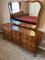 dresser with mirror front view