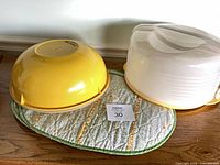 Yellow dome, translucent dome, quilted mat together