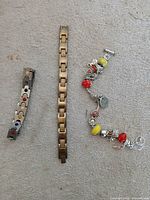 All three bracelets side by side showing overall styles and sizes