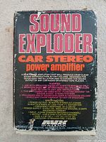 Back of box with specifications and warnings