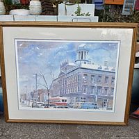 Front view of framed print showing full artwork, mat, and frame