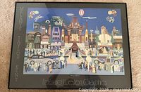 Full view of framed print showing image, matting and frame