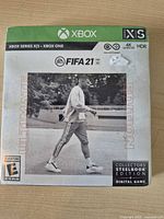 Front of sealed FIFA 21 Ultimate Edition steelbook case