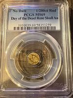 Front of PCGS slab showing label with coin specifications