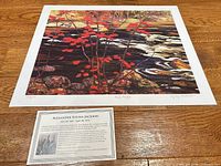 Full view of the unframed print with information card