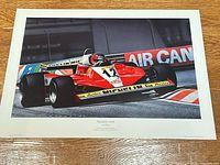 Full view of poster showing car image and white border