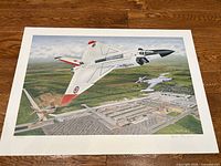 Full view of lithograph showing Avro Arrow artwork and margins