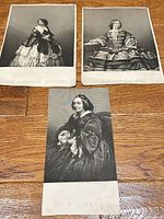 Group shot of the three portrait engravings