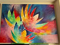 Full view of the abstract canvas painting