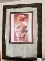 Full view of framed Venus of Willendorf print
