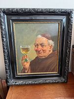 Framed oil painting overall view