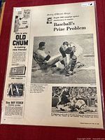 Full view of magazine page showing article title, photographs and dimensions reference