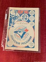 Front cover of 1977 Toronto Blue Jays spring training program in sleeve