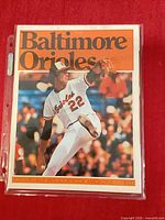 Front cover of 1977 Orioles scorebook program in sleeve