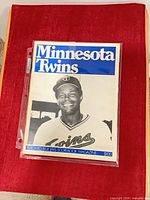 Front cover showing Minnesota Twins title, player photo, price and matchup details