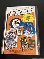 Full view of sleeved 1991 Kraft NHL 75th Anniversary promotional poster