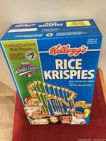 Front view of sealed limited-edition 1993 Rice Krispies Toronto Blue Jays World Series Champions box