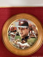 Front view of framed Cal Ripken Jr. porcelain plate