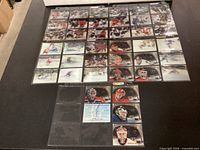 Front view of full set in album pages showing 3-D images