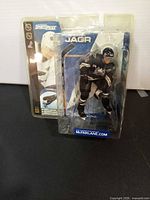 Front view of sealed 2001 McFarlane Toys NHL SportsPicks Series 2 Jaromir Jagr action figure in packaging