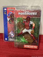 Front view of sealed Ivan Rodriguez McFarlane SportsPicks figure