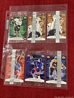 Front view of six sealed Gretzky cards in sleeve